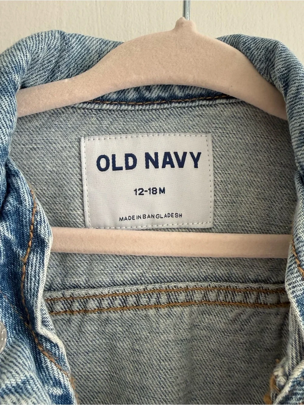 Old Navy Light Wash Denim Jean Jacket for Toddler 12-18M